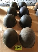 8 Assorted Military Helmets