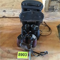 2 Large Binoculars w/Cases