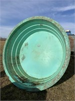 Green plastic round water trough (90" x 28" High)