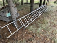 Aluminum ladders (2) & wooden ladder (1)