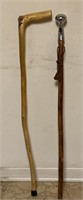 Vintage wooden walking canes