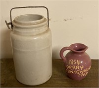 Clay canning jar / Perry centennial 1954
