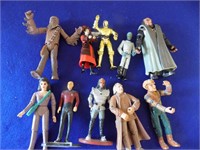 10 Assorted Star Wars and Star Trek Figures