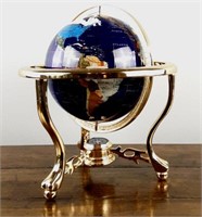 Stone Inlayed Globe on Stand