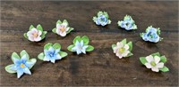 10 Piece Adderley Foral Dainty Bone China Flowers