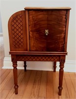 Antique Side Table with Magazine Holder