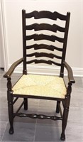 Wooden Chair with Woven Seat