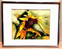 Elizabeth McGinnis "Sunflowers" Watercolor