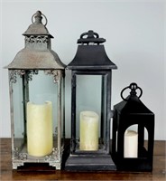 3 Piece Hurricane Candle Holders