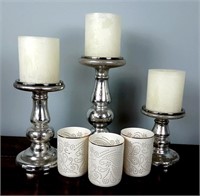 6 Piece Candle Holders Including 3 Lenox
