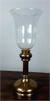 Brass and Glass Taper Candle Holder