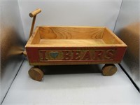 Vintage hand-crafted wood wagon!
