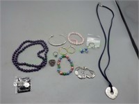 Large lot including Sterling Boyd's Bear pendant!