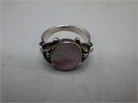 Sterling silver mother-of-pearl ring!