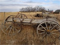 Wooden Wagon for Parts, Loc: 2-1/2 miles North