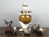 7 Piece Frog and Bird Collection