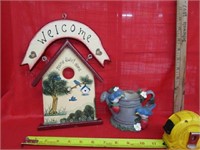 Welcome Home Bird House Sign