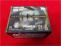 20 Rounds of Federal 9mm Luger 124GR Hollow Points