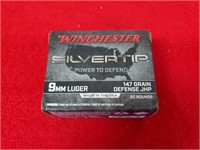 20 Rounds of Winchester Silvertip 9mm Luger 147GR