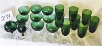 Tiffen Franciscan Glassware - Emerald Green