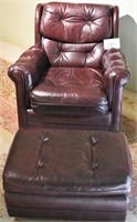 Leather Chair & Ottoman