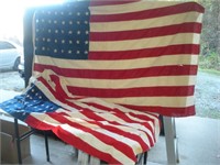 (2) American Cloth Flags - 48 Stars