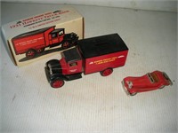 (2) ERTYL Toy Cars (1 Bank)  Largest-7 Inches
