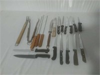 Assorted Knives and Grilling Utensils