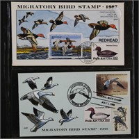 US Stamps 2 Collins Duck Stamp FDC (1987, 1988)