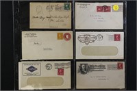 US Stamps 6 Washington-Franklin Covers incl Imperf