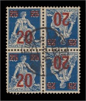 Switzerland Stamps #197a Tete-Beche block CV $220