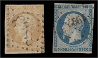 France Stamps #10-11 Used CV $615