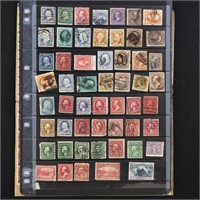 US Stamps Used & Mint on pages 1869-1930s