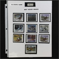 US State Duck Stamps Mint NH - 16 incl IL, VA, ID,