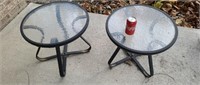 2 glass Top patio tables
