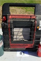 Mr Heater Propane heater. Comes with 2 canisters.