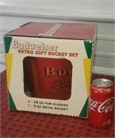 Budweiser Beer Gift Bucket & Glass