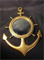 Brass Surrounded Anchor Mirror