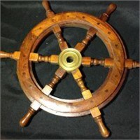 Captain's Steering Wheel, made of Wood & Brass