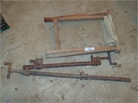 (2) Pipe Clamps & Canvas Camp Chair