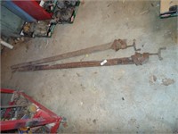 (2) Vintage Wooden Clamps (~6')