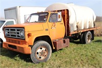 1981 GMC 50 SINGLE AXLE TRUCK & 15' FLAT