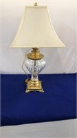 Beautiful Crystal and Brass Lamp