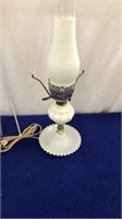 White Electric Milk Glass Lamp