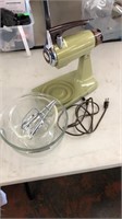 Vintage Sunbeam Electric Mixer With Bowl