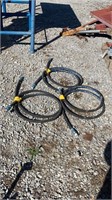 3 10’ hydraulic hoses