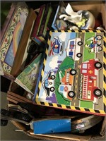 Box of toys, books, games