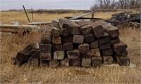 38 Railroad Ties can load with bobcat,  Loc: 2-1/2