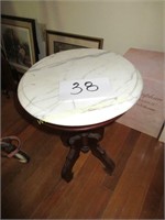 Marble top table 18" tall