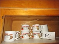 1 shelf of Tomato soup mugs